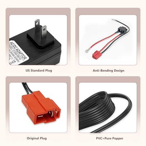 6 Volt Battery Charger for Kids Electric Car, Compatible with MINNIE MOUSE, BMX X6, Wal-Mart, Moto ATV Quad Car for Kid, Replacement Parts for Ride on Toys Kid TRAX Charger with Wire Harness Connector - size: Charger Kit