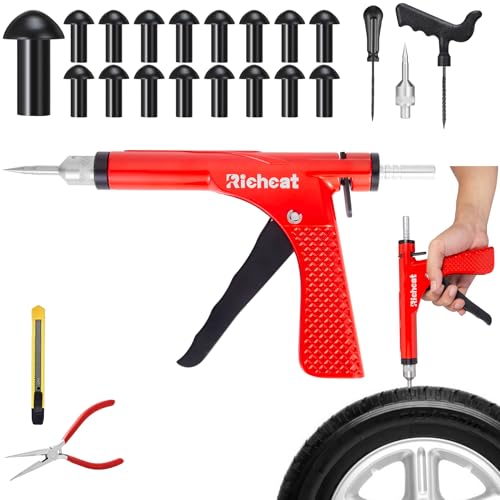 Richcat Replacement Mushroom Plugs for tubeless Tire Puncture Repair kit - for Cars, Motorcycles- Spare Plugs (15 Plugs) - size: 15pcs Mushroom Plugs