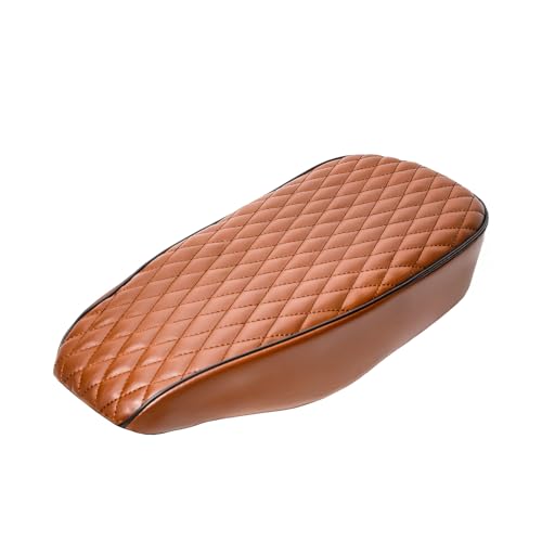 JMCHstore Brown Diamond Stitch Retro Upgraded 17'' Seat Cover for Coleman BT200X Mini Bike 196cc, Hisun 200-7 for Viper 200cc Trail Bike Cushion Replacement Parts - color: Brown Stitch