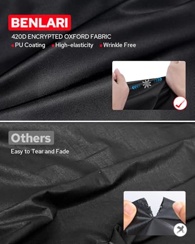 Benlari Motorcycle Cover Waterproof with Side Top Box Compatible with Harley Davidson Touring Ultra Limited Street Glide Road Glide Electra Glide Outdoor All Weather Protection, XL,116" x 47" x 53" - size: XL (116" x 47" x 53"), style: Touring Ultra
