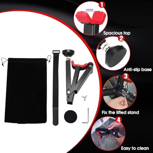 Motorcycle Stand Rear Wheel Stand,Foldable Convenient Dirt Bike Lift Universal for All Most Dirt Pit Bike Motorcycle Naked Cruiser Black - color: Black