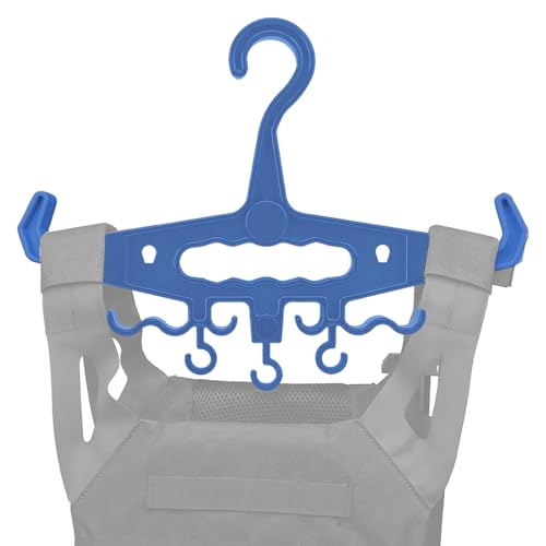 YOZWOO Coat Hangers Multipurpose Hanger Standard Hangers Tough Bull horn tip Hanger Plastic Grease Anti Slip Cloths Hanger Heavyweight Hangers Plastic Hanger for Tactical Gear, Packs, Body Armor(Blue) - color: Upgraded Blue