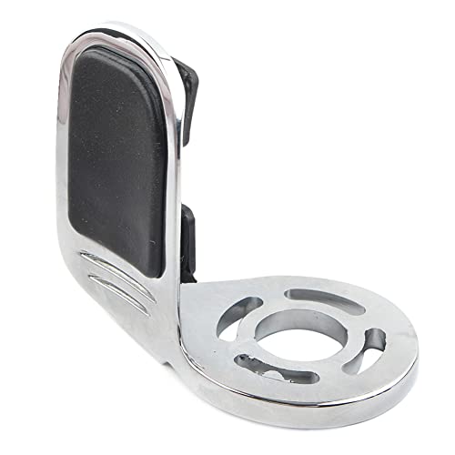 LIRU Motorcycle Wrist Pad Rest Throttle Cruise Assist Adjustable Paddle Hand Grips Control Aluminum/Rubber for Harley Road Glide for Fatboy (Chrome, Black)