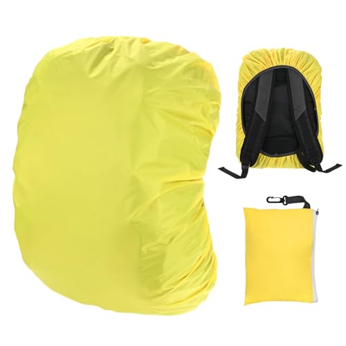 M METERXITY Waterproof Backpack Rain Cover, Waterproof Backpack Cover, Bag Rain Cover with A Carry Pouch for Hiking/Biking/Camping/Outdoor Traveling - color: Fluorescent Yellow, size: Small(15L-25L)