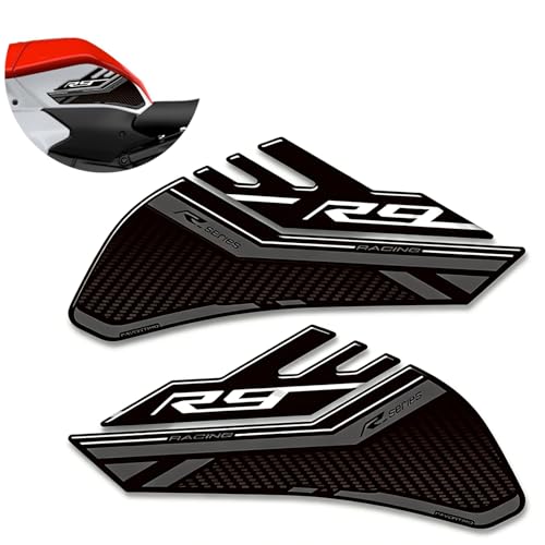 Motorcycle Tank Pad Compatible with Yamaha YZF R9 YZFR9 2025 2026 Motorcycle Fuel Tank Protector Gas Tank Decals YZF R9 Tank Pad Fuel Tank Kit Knee Stickers Decals Protection (A-8) - color: A-8