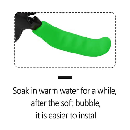 2 Pairs Bicycle Brake Lever Grip Protector Cover, Non-Slip Brake Lever Grip, Silicone Sleeve Universal Brake Protection Handle Cover for Bicycle, Cycling, Road/Mountain Bikes, Green - color: Green