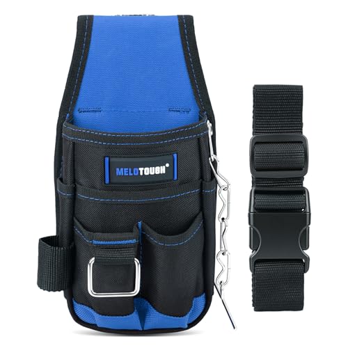 MELOTOUGH Pocket Tool Pouch Tool Belt Pouches with Belt Clip Utility Mini Tool Organizer Pouch for Electrician,Carpenter,Construction,Technician - color: Light Blue