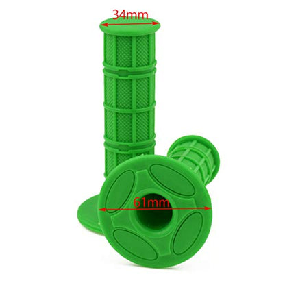 HIAORS 7/8" 22mm and 24mm Universal Motorcycle Grips Hand Grips Compatible with CRF50 CRF125 XR50 XR100 KX65 KX85 KX125 50cc 110cc 70cc Pit Dirt Bike Motocross Parts Green - color: Green
