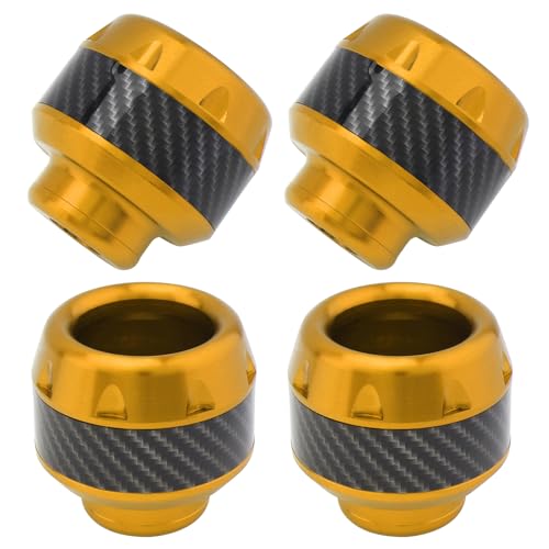 Windance 4pcs Universal Fork Frame Sliders Crash Protectors Wheel Crash Protector Falling Protection Safety Gear for Motorcycles Motorbikes Moped Scooters (Yellow) - color: Yellow