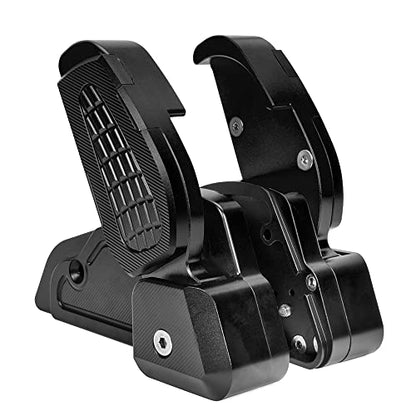 Motorcycle Rear Passenger Extension Foot Pad Footpegs Foldable Pedals Rests Footrest for Vespa Primavera 125 150 Sprint 125 150 2017 2018 2019 2020 2021 2022 (Black)