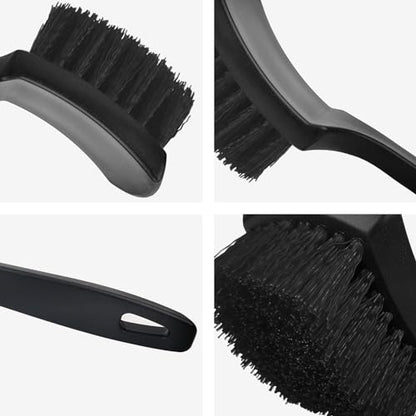 Wheel Brush Tire Brush Car Wash Brush Tire Brush Car Carpet Cleaner Used for Cleaning Car Tires, Wheels and Carpets, with a Short Handle that is Simple and Durable - color: Black