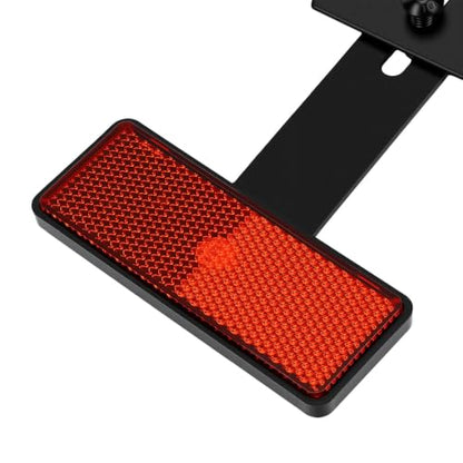 Aramox Motorcycle License Plate Holder with Integrated Tail Light Turn Signal Brackets and Reflector for Universal Fit Motorcycles Adjustable Angle Visibility
