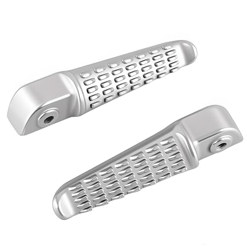 Motorcycle Foot Pegs Rear Footrest Footpegs Fits for Kawasaki ZX636 ZX-6R 9R 10-R ZZR1400 ZX-14 ZX10R - color: Chrome#Rear