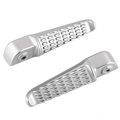 Motorcycle Foot Pegs Rear Footrest Footpegs Fits for Kawasaki ZX636 ZX-6R 9R 10-R ZZR1400 ZX-14 ZX10R - color: Chrome#Rear