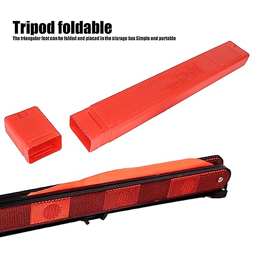 gunhunt Pack-1 Standard Warning Triangles, Reflective Triangle Emergency Warning, Foldable Safety Triangle, Roadside Hazard Sign, Universal Triangular Warning Signs for Cars (Red)