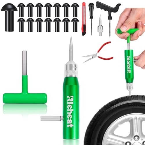 Richcat Replacement Mushroom Plugs for tubeless Tire Puncture Repair kit,for Motorcycles, Cars, Trucks, ATVs and Tractors(20 Plugs) - size: 20PCS