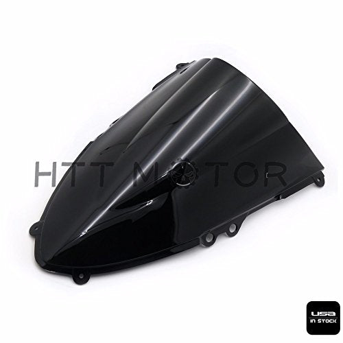 HTTMT- Black Double Bubble Windscreen Windshield For 2012-2014 DUCAT 899/1199 [P/N: CFP-2310-3-CL] - color: Black