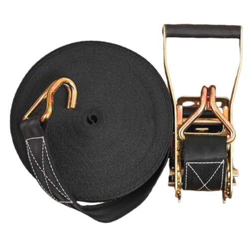 2PACK Ratchet Straps Heavy Duty, 8000 LBS Break Strength Ratchet Strap Tie Down, 2” x 32ft Black Tie-Down Ratcheting Cargo Truck Straps with Durable Double J Hook for for Truck (Black, 2IN X 32FT) - color: BLACK