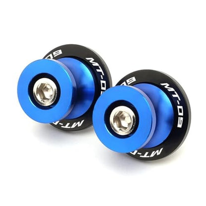 Rear Stand Frame Sliders for Yamaha MT03 MT10 MT-09 2014-2025 Motorcycle Accessories Swingarm Spools Sliders Stand Screws 6MM Swing Arm Bolts(MT09 Blue) - color: MT09 Blue