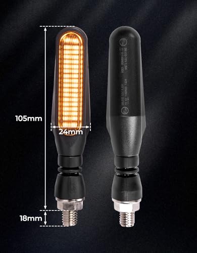 KEMIMOTO Motorcycle Turn Signals Light, 12V Universal Motorcycle Turning Indicators, 36 LED Bulbs for Motorbike Scooter Cruiser (4 Pcs)