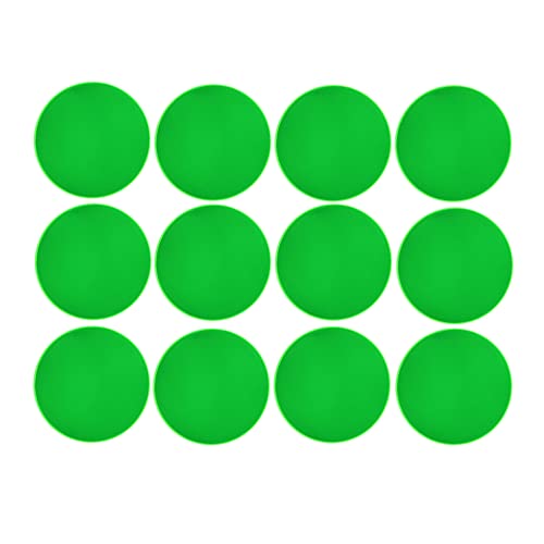 Customizable Reflective Helmet Strips - Reflective Tape & Stickers for Hardhats - Waterproof High Visibility - 12pc - color: Green Round