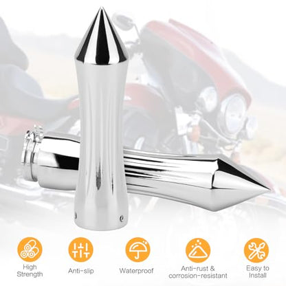 Motorcycle Hand Grips 1 Inch 25MM Handlebar Grip Throttle Non-Slip Universal Compatible with Harley Davidson Dyna Sportster 883 Road King Electra Glide Street Glide - color: Chrome-B