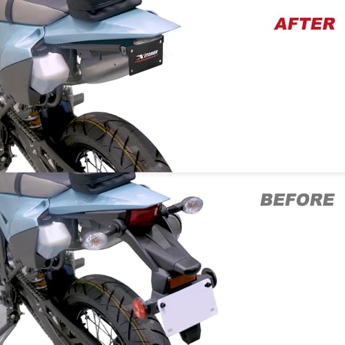 Xitomer Fender Eliminator Compatible with KLX300 KLX300SM 2024 2025 2026 KLX300 SM Tail Tidy Motorcycle License Plate Holder with Tail light/License Plate Light (Clear) - color: Clear