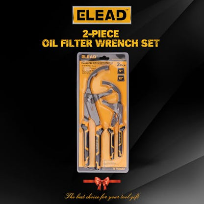 ELEAD Adjustable Oil Filter Wrench Set - 9" & 12" Pliers for Cars, Trucks, Motorcycles - Durable Carbon Steel, Ergonomic Grip, Easy Access Design - style: 9" & 12"