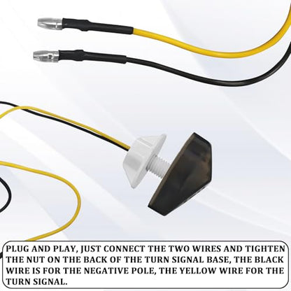 2PCS Motorcycle LED Turn Signals for Honda, Flush Mount Amber Blinkers, Universal 12V Motorcycle Front Indicators Lights Compatible with Honda CBR1000RR CBR600RR CBR 600 F4i CBR900 CBR919