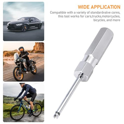 HUIKANGSHENG Valve Stem Core Remover Tool | 4pcs Screwdriver Kit, Compatible with Schrader Valve, Durable Steel Construction