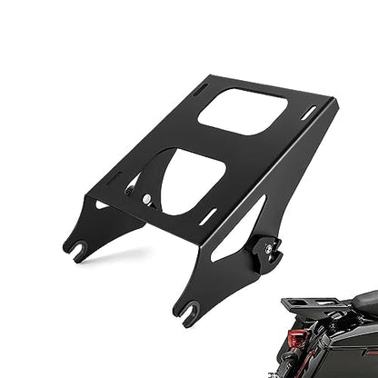 SWESG Detachable Two-Up Tour Trunk Rack Mounting Luggage Rack Fit for Harley Davidson Touring, Tour Trunk Rack Compatible for Street Glide Road Glide Road King Electra Glide 2014-2024 (Black-2) - color: 2014 UP Rack Black