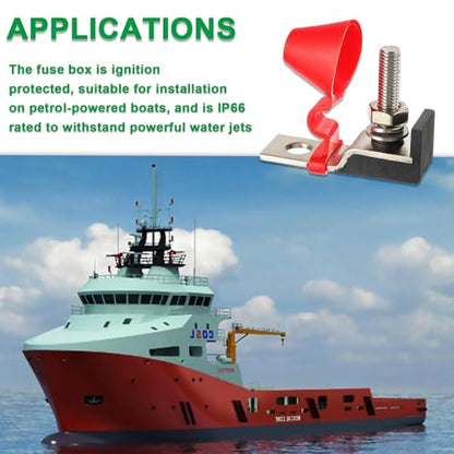 Terminal Fuse Block Marine Rated Battery Fuse MRBF Fuse Holder 30-300 AMP - style: Terminal Only
