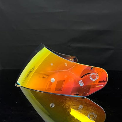 HJ-17 Helmet Visor Replacement,UV Protective Helmet Face Shield Compatible with CL-MAX II,IS-MAX BT,SY-MAX III,IS-MAX II,CL-MAX 3,C90,C91,C91N(Revo Clear Red-Day&Night Use) - color: Revo Clear Red-day&night Use