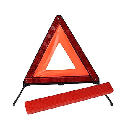 Ipetboom 2Pcs Warning Triangle Kit Reflective Emergency Sign for Roadside Safety Collapsible Design for Easy Storage for Vehicles and Motorcycles