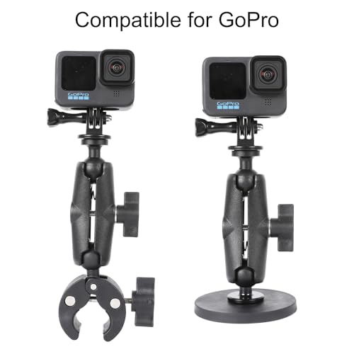 PellKing Motorcycle Handlebar Mount Car Mangetic Accessories Kit for Insta360 X5/X4/X3,88mm Magnetic Mount with 360 Degree Rotation,Ball Head Clamp Handlebar Clamp for Insta360 X5 and GoPro 13/12/11