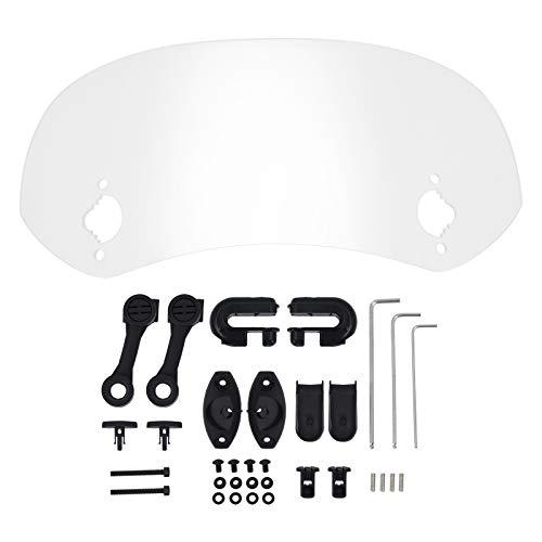 Motorcycle Adjustable Windshield Extension Universal Clip-on Windscreen Fit for Kawasaki Yamaha Clear