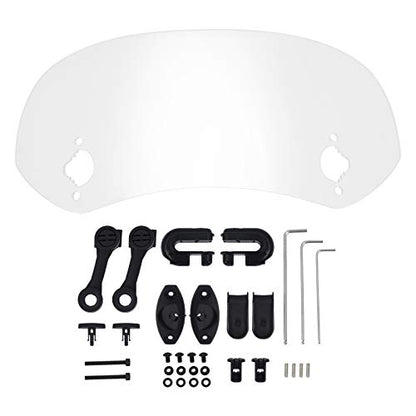 Motorcycle Adjustable Windshield Extension Universal Clip-on Windscreen Fit for Kawasaki Yamaha Clear