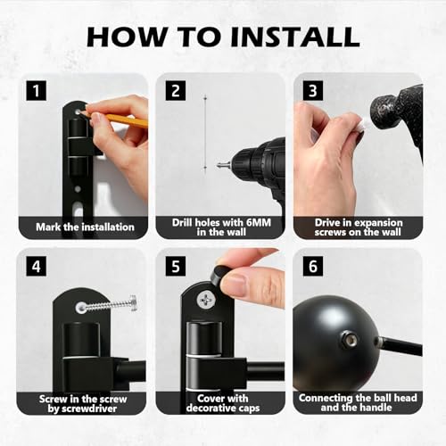 Helmet Hanger Wall Mount, Helmet Holder 180° Rotation Metal material Helmet Rack with Double Hook for Football Helmet, Bicycle Helmet, Hat, Cap, Sportswear, Motorcycle Accessories (2 PCS)
