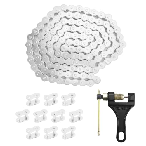 530 X-Ring 120 Links Drive Chain Universal Kit for 50/70/90/110/125/196/212cc Engines Fits SSR TaoTao Coolster Baja ATVs Mini Bikes Dirt Bikes Go-Karts and Includes Chain Breaker Tool