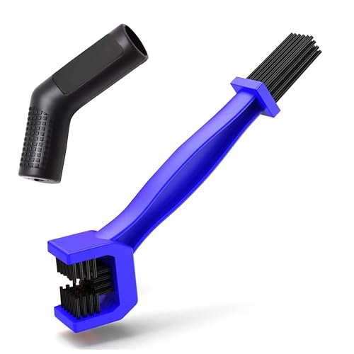 Sulfar Plastic Universal Motorcycle/Cycle Chain Cleaner Brush for Bikes with Gear Shifter (Blue)