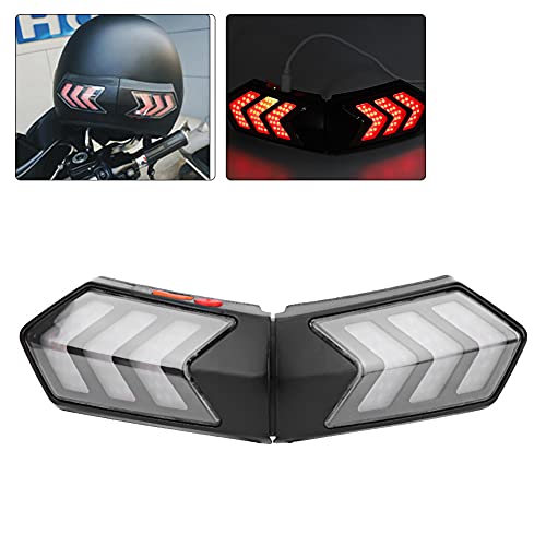 Motorcycle Helmet LED Light Motorbike Turn Warning Brake Lightbar LED Helmet Light with Transmitter Module