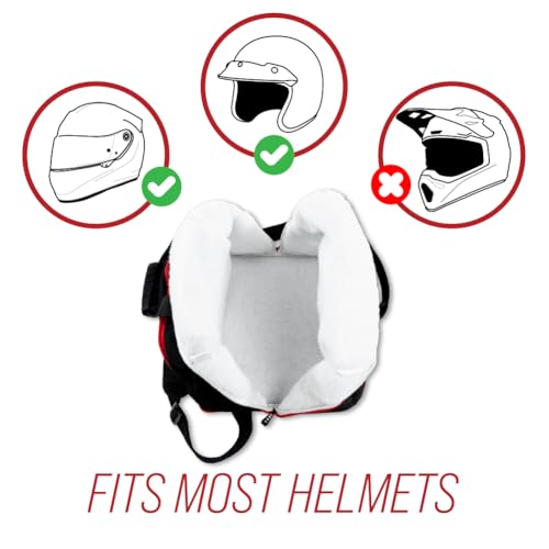 Motorcycle Helmet Bag & Racing Helmet Bag for Travel and Storage – Fleece Lined Helmet Carrier with Hidden Shoe Compartment, Waterproof 600D Oxford Motorcycle Gear Bag for Auto Racing, Track Day