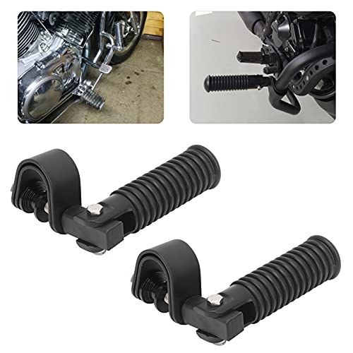 Motorcycle Foot Peg, Pair of Universal Motorcycle Highway Bar Footpegs Clamp Mount Footrest Pedals for 25mm 1in Engine Crash Bar Guard (Black)