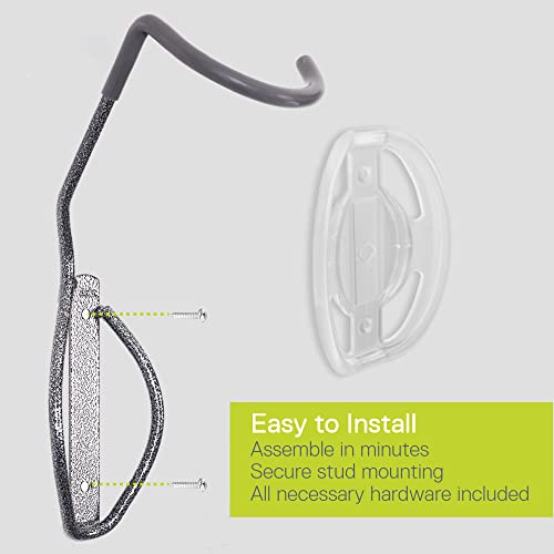 Delta Leonardo Bike Rack Wall Mount Cycle – Elegant Vertical Hanger Hook Design Provides Easy Bicycle Storage Access – Hassle-Free Installation – Vertical Mount Holds Up to 40 lbs - size: Fat Tire, style: Wall Hook