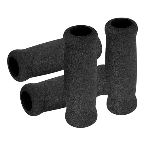 MFE Cane Grip, 4 PCS Foam Handle Covers for Walking & Offset Canes, Comfortable Replacement Hand Grips for Seniors, Non-Slip Crutch Handle Covers, Fits Bicycle Handlebars & Tool Handles - color: Black, size: 0.8 inch