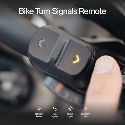 UNIT 1 Navigation Remote - Wireless Handlebar Controller for Turn Signals, Single Light, Double Light, and Brake Lights - USB-C Rechargeable and IPX6 Waterproof - Black