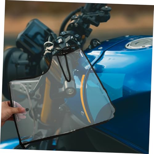 Happyyami Motorcycle Handlebar Gloves Windproof Waterproof Hand Warmer Mittens Oversized Design Easy Installation Protective Handlebar Cover for Cold Rainy Riding 15.74X11.81X1.57In