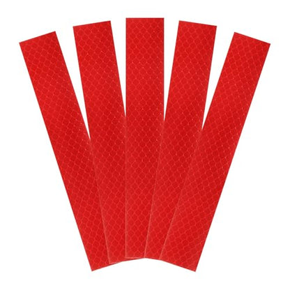 HARFINGTON Reflective Stickers High Visibility Diamond-Grade Reflective Adhesive Tape Waterproof for Bike Car Motorcycle Trailer - color: Red