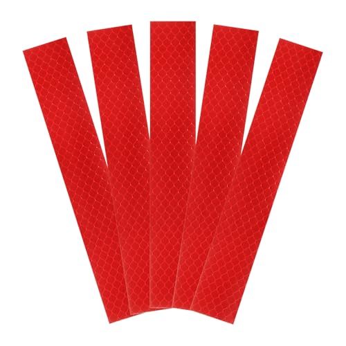 HARFINGTON Reflective Stickers High Visibility Diamond-Grade Reflective Adhesive Tape Waterproof for Bike Car Motorcycle Trailer - color: Red