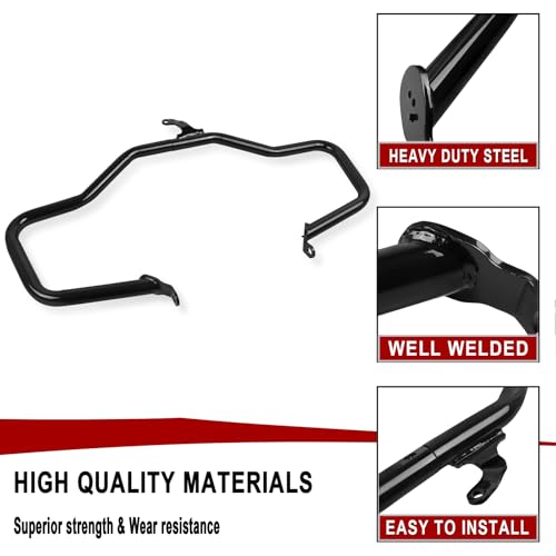 Highway Crash Bar Engine Guard Replacement for BMW R18 2020-2025 R18 B 2021-2025 R18 Classic Transcontinental 2021-2025 R18 Roctane 2023 2024 2025(Black) - color: Black